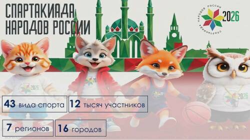 Столица Татарстана примет соревнования Спартакиады народов России по 11 видам спорта