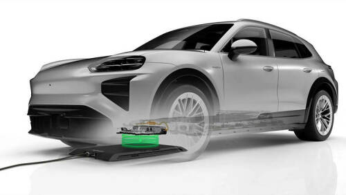 Электрокар Porsche Cayenne оснастили беспроводной зарядкой
