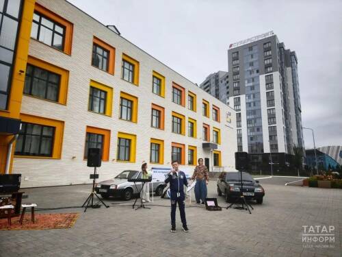 Фокусы, песни группы &laquo;Комбинация&raquo; и зажигательные танцы &ndash; агитбригада в стиле 90-х выступает сегодня на площадке перед входом в Казанскую гимназию №107 &laquo;Открытие&raquo;, в которой организована работа избирательного участка