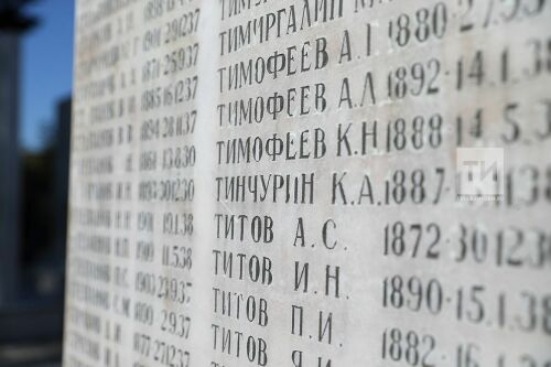 Возложение цветов на могилу Тинчурина