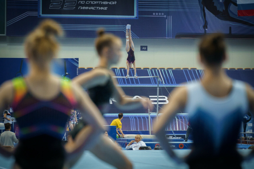 Открытая тренировка участниц чемпионата и первенства России по спортивной гимнастике