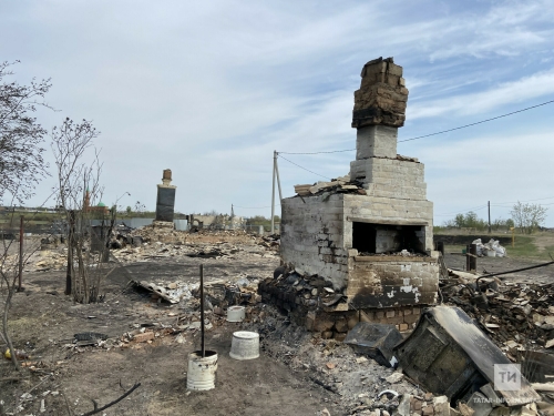В уничтоженное пожаром татарское село Юлдус в Курганской области прибыл гуманитарный груз из Казани