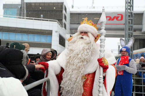 В Казань прибыл новогодний поезд Деда Мороза