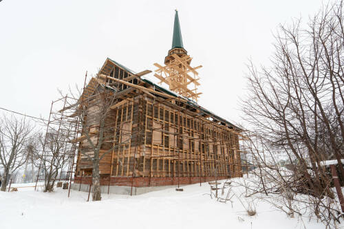 Как идет реставрация деревянной мечети в селе Айбаш Высокогорского района