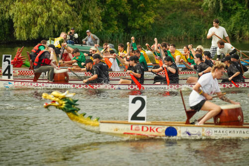 В Казани прошли гонки на китайских лодках «Дракон»