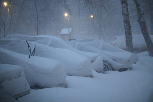 Казань накрыла сильная метель