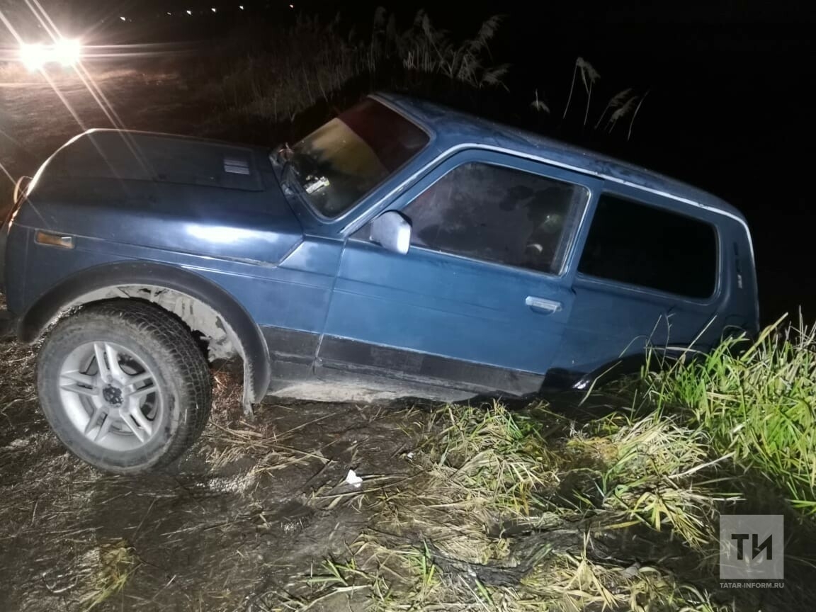 В Татарстане «Нива» скатилась в реку, водитель и пассажирка успели спастись