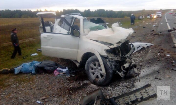 Появились фото и видео страшной аварии с двумя погибшими на трассе в Татарстане