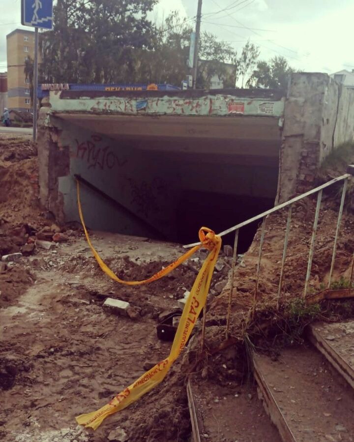 В Зеленодольске начался ремонт единственного подземного перехода