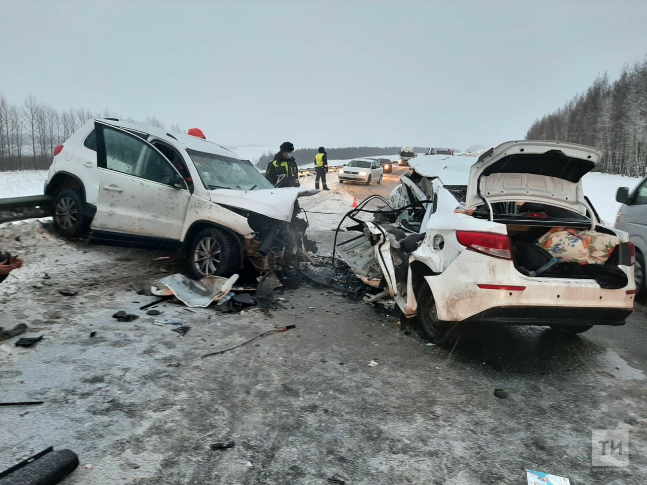 За новогодние праздники в ДТП на дорогах Татарстана погибли 17 человек