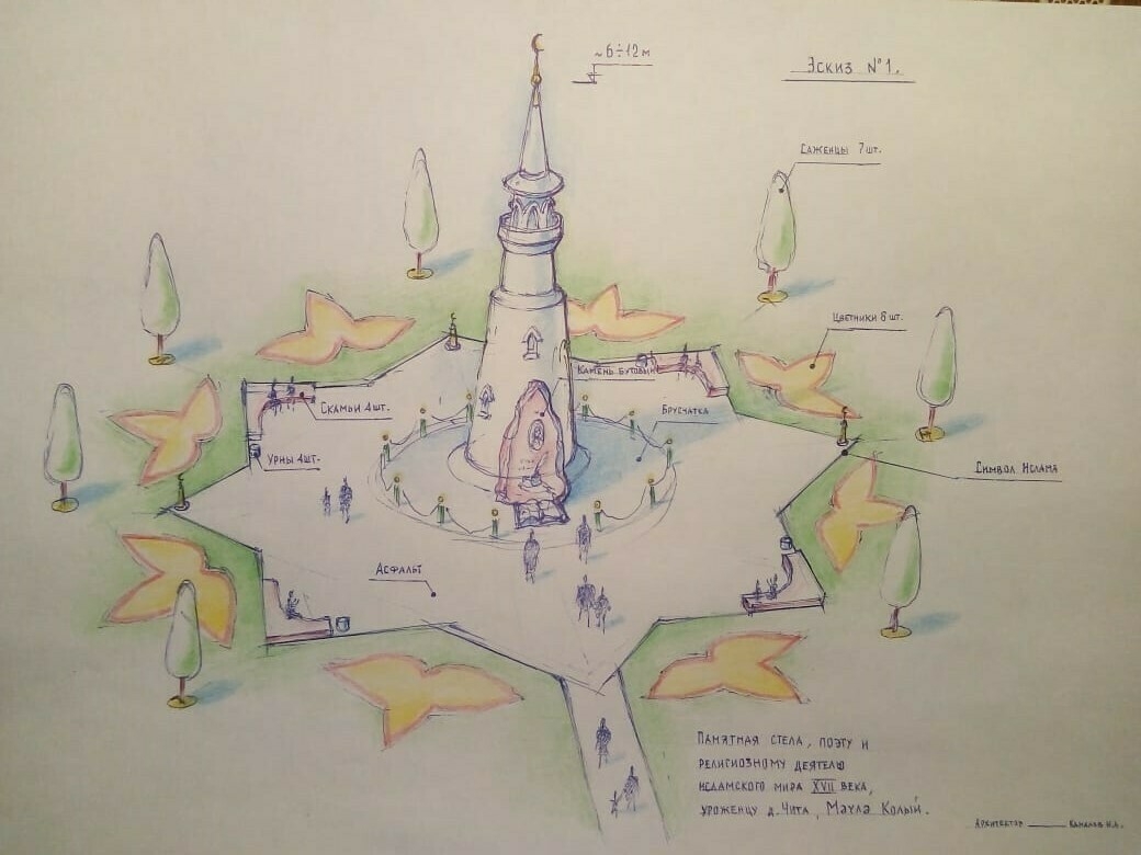 В пестречинском селе Чита залили фундамент под строительство стелы Мавле Колыю