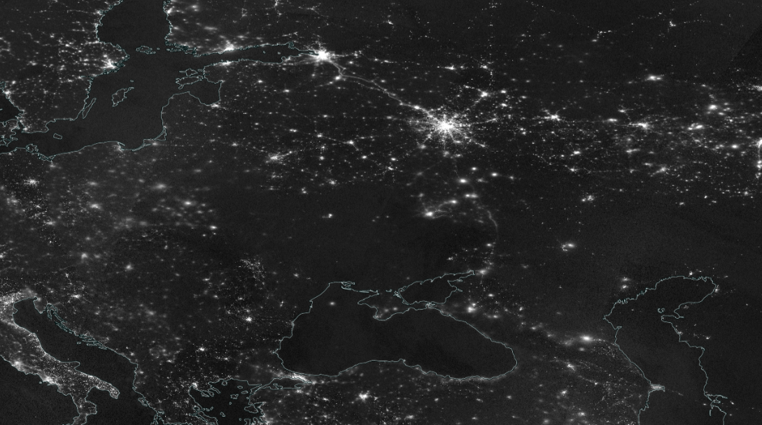 NASA опубликовало спутниковый снимок блэкаута на Украине после ударов