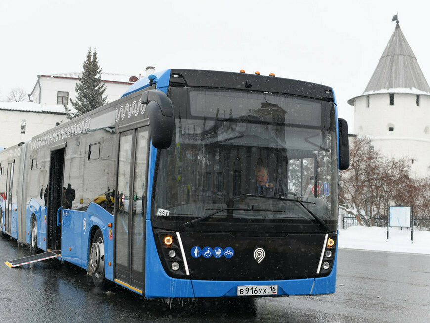 Сочлененный низкопольный автобус «KАМАЗ» тестируется на ряде маршрутов Казани