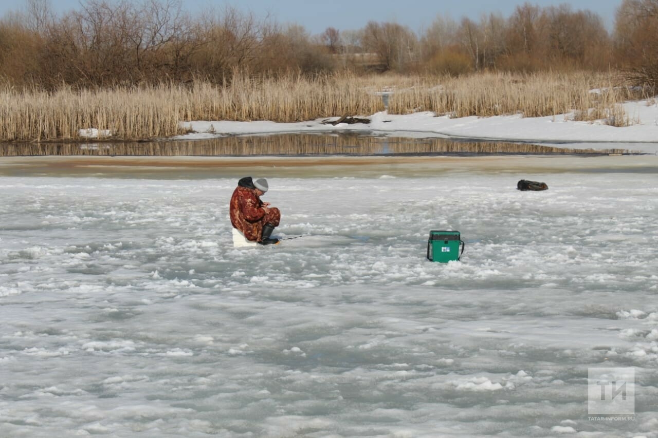 Облаву на любителей порыбачить на тонком льду устроили под мостом в Зеленодольске