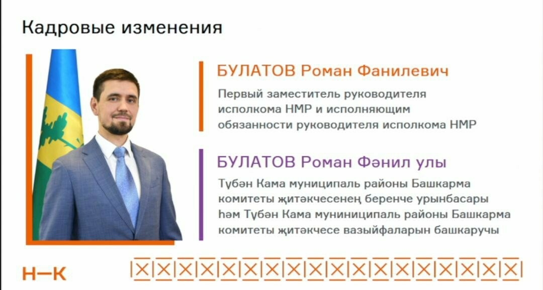 Первым замруководителя исполкома Нижнекамского района назначен Роман Булатов