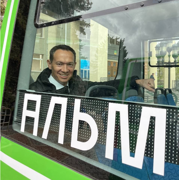 В Альметьевске началась обкатка электробусов