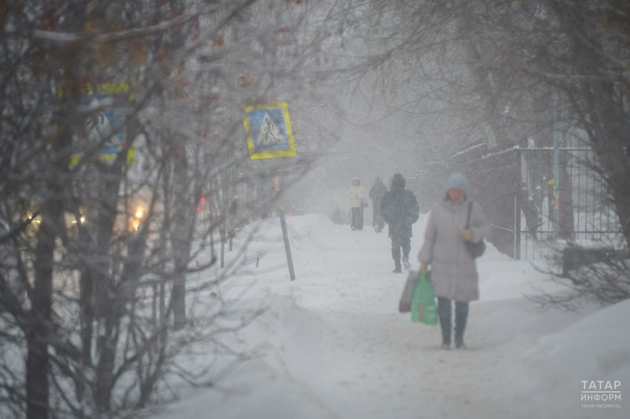 В Татарстане ожидаются снежные заносы на дорогах, в ряде районов — метель