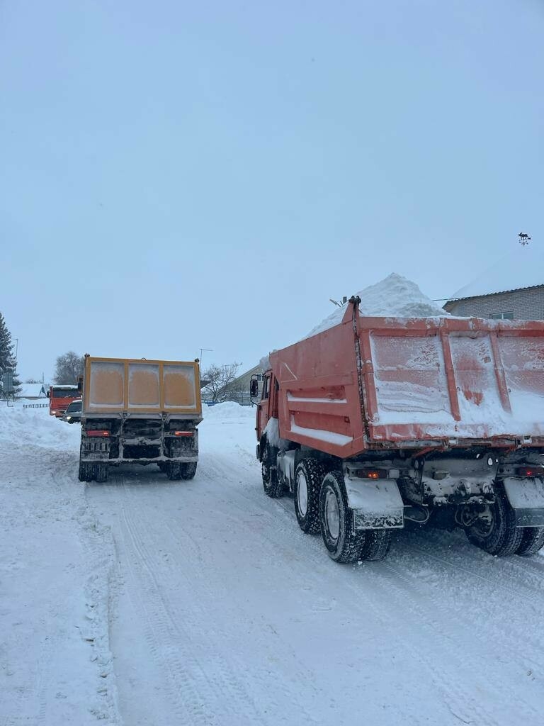 Коммунальщики Рыбно-Слободского района продолжают вывоз снега с улиц