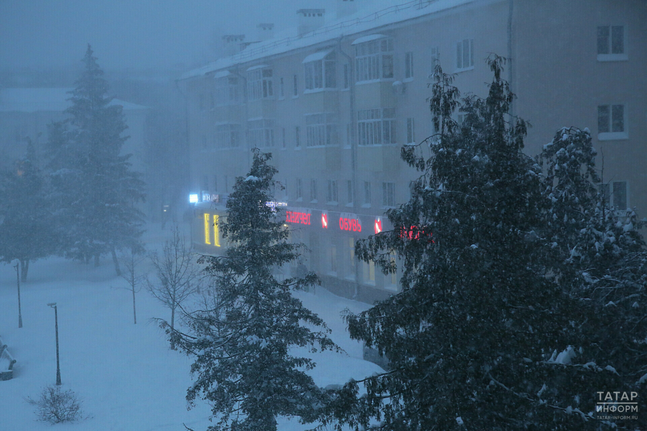 На Татарстан опять обрушатся снегопады, метели с ухудшением видимости и сильный ветер