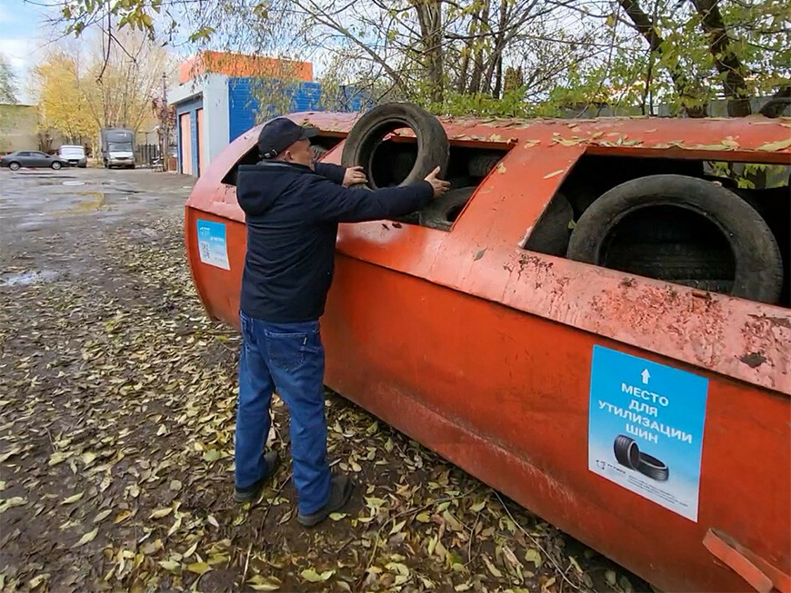Во всех районах Казани установят контейнеры для сбора покрышек