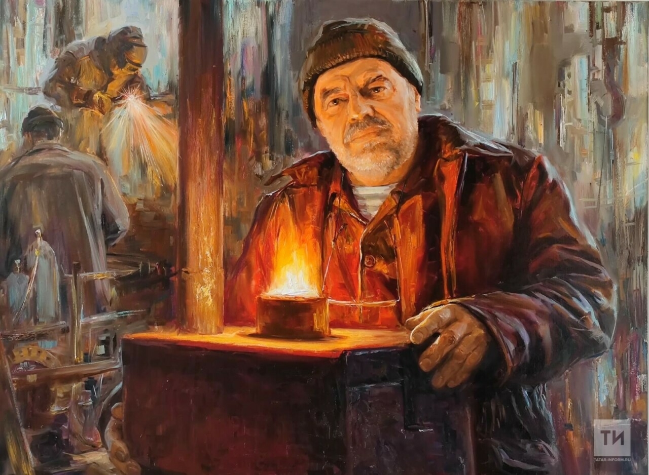 В Нижнекамске открылись две выставки художника, который посвящает картины волонтерам СВО