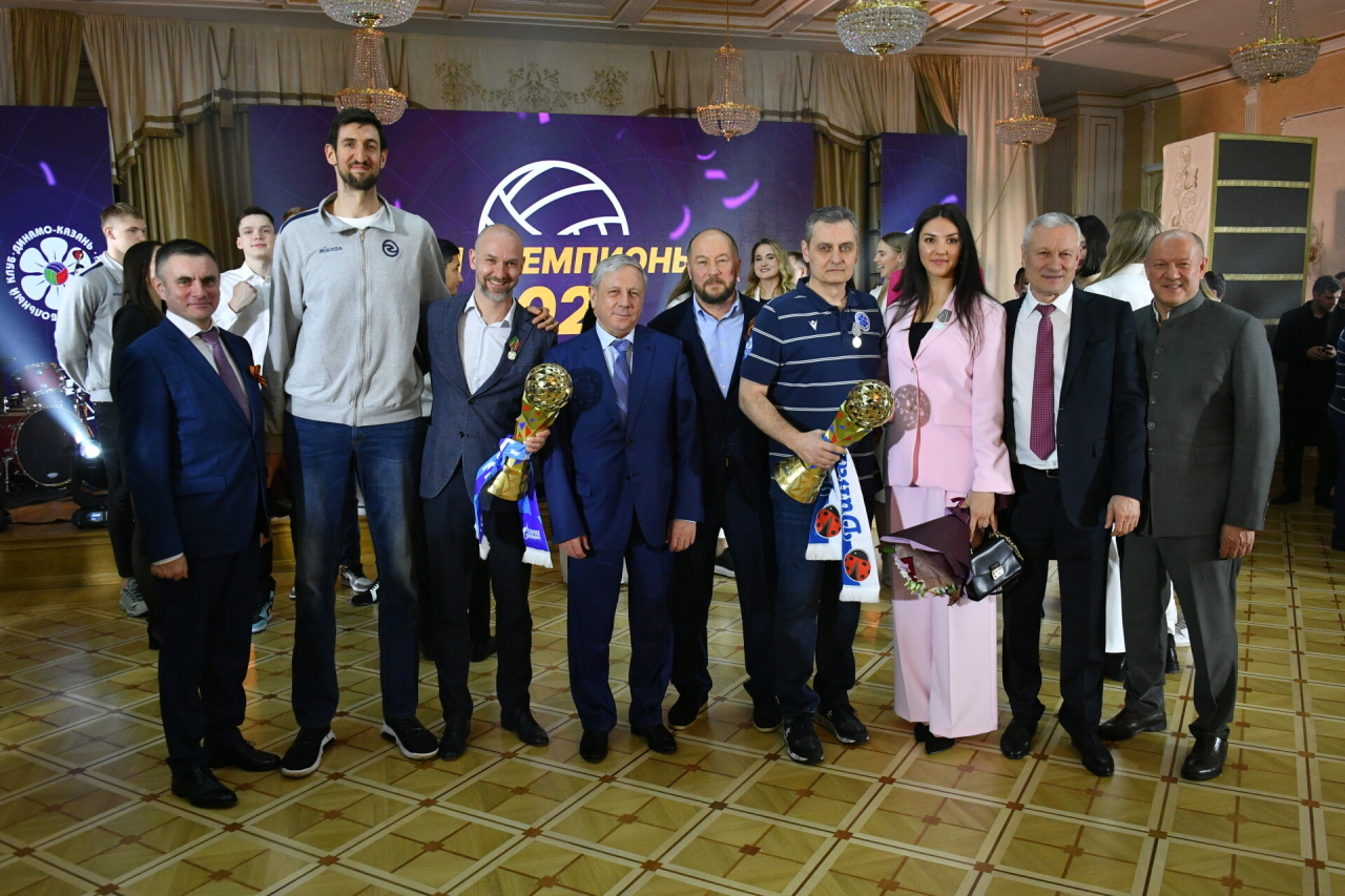 В Казани прошла церемония по случаю победы волейболистов из РТ в чемпионате России