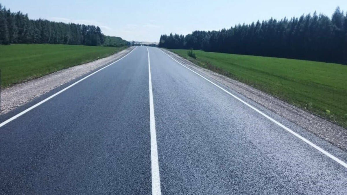 В Кукморском районе РТ по нацпроекту отремонтировали дорогу «Мамадыш – Кукмор»
