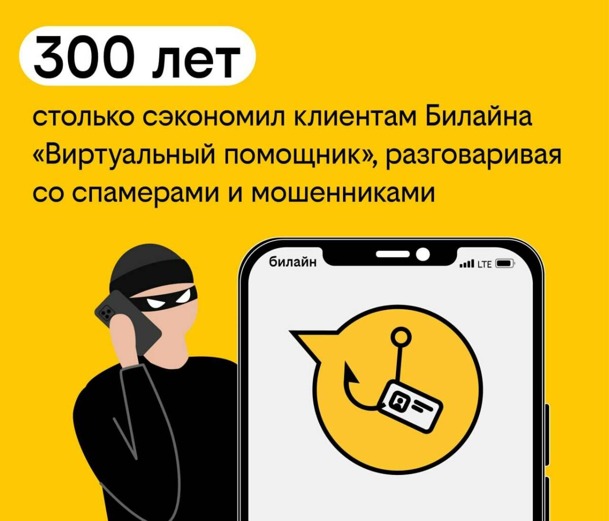 «Виртуальный помощник» сэкономил клиентам Билайна 300 лет на разговорах со спамерами