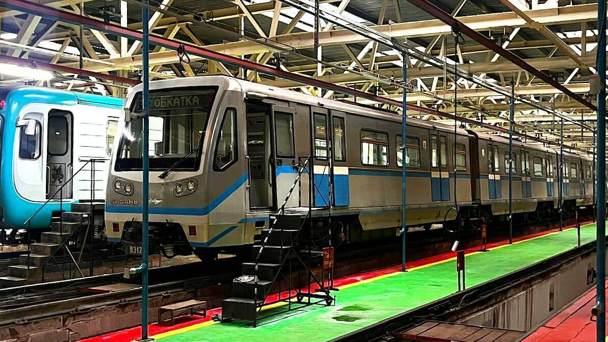 После планового ремонта в Казанском метро вновь запущен поезд «Русич»