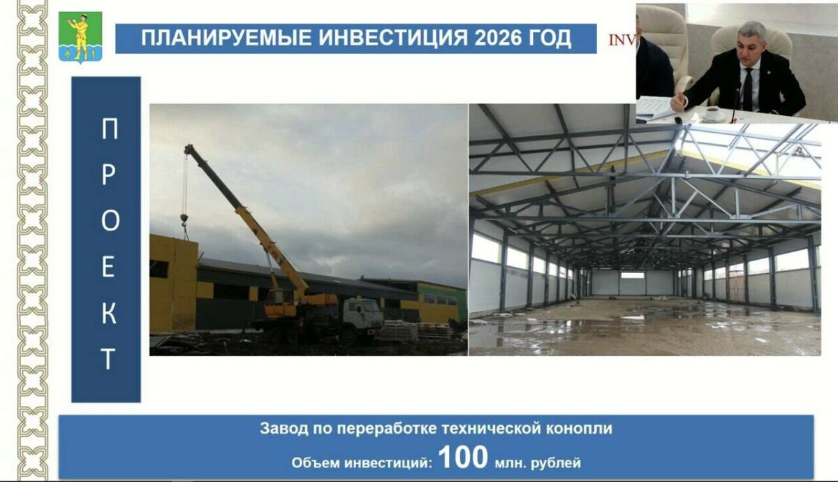 Завод технической конопли за 100 млн рублей запустят в Муслюмовском районе РТ