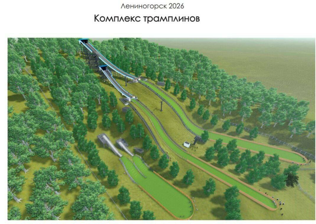 На ремонт трамплинов для прыжков на лыжах в Лениногорске направят 263 млн рублей