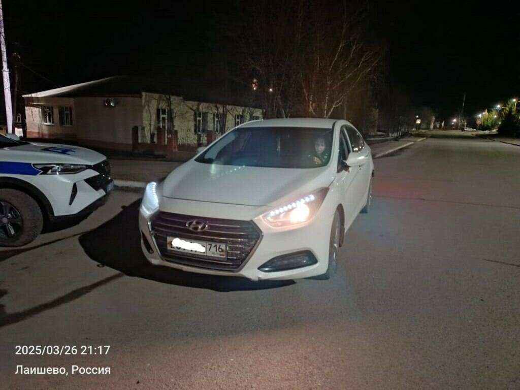 В Лаишево за рулем авто поймали женщину, которая никогда не имела водительских прав