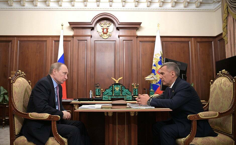 Кремль: Путин сегодня встретится с Миннихановым