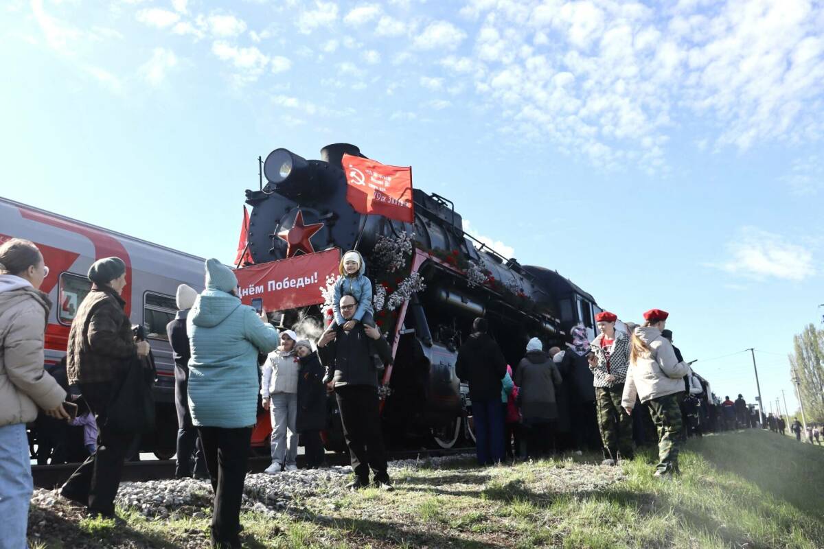 Поезд Победы встретили на станции «Бурундуки» в Дрожжановском районе
