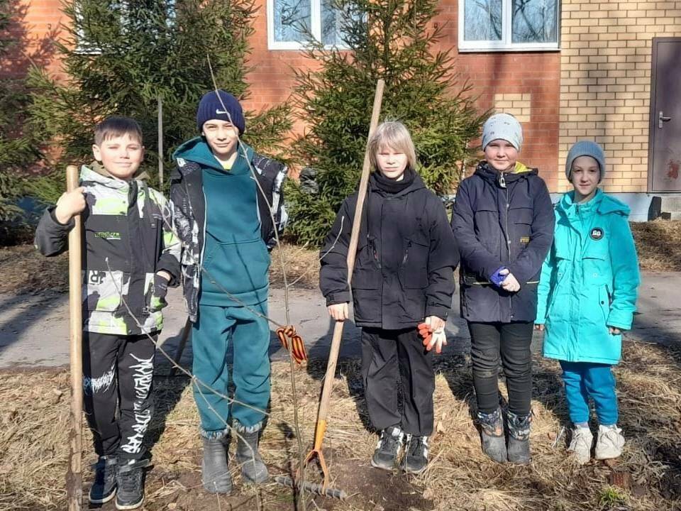 В Лаишевском районе РТ высадили 80 деревьев к 80-летию Победы