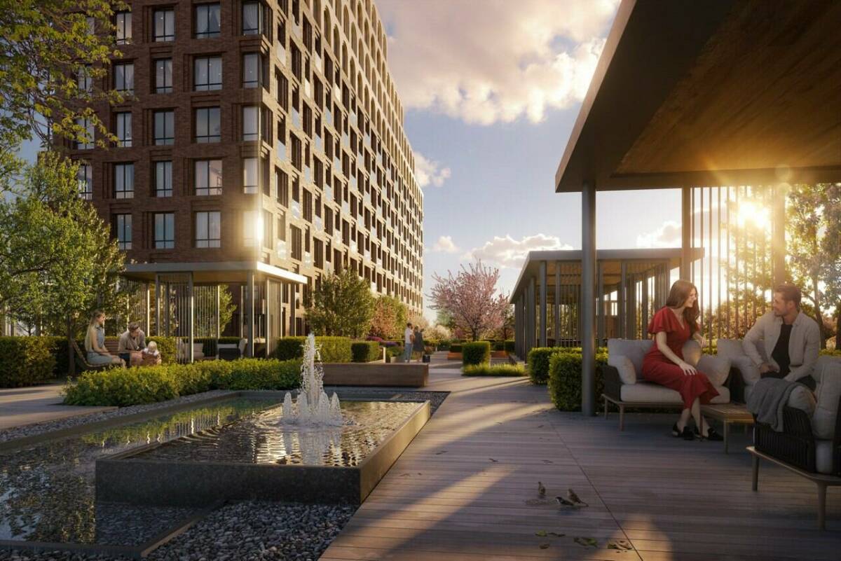 ГК «Садовое кольцо» наполовину завершила изящный фасад ЖК Savin Premier в стиле ар-деко