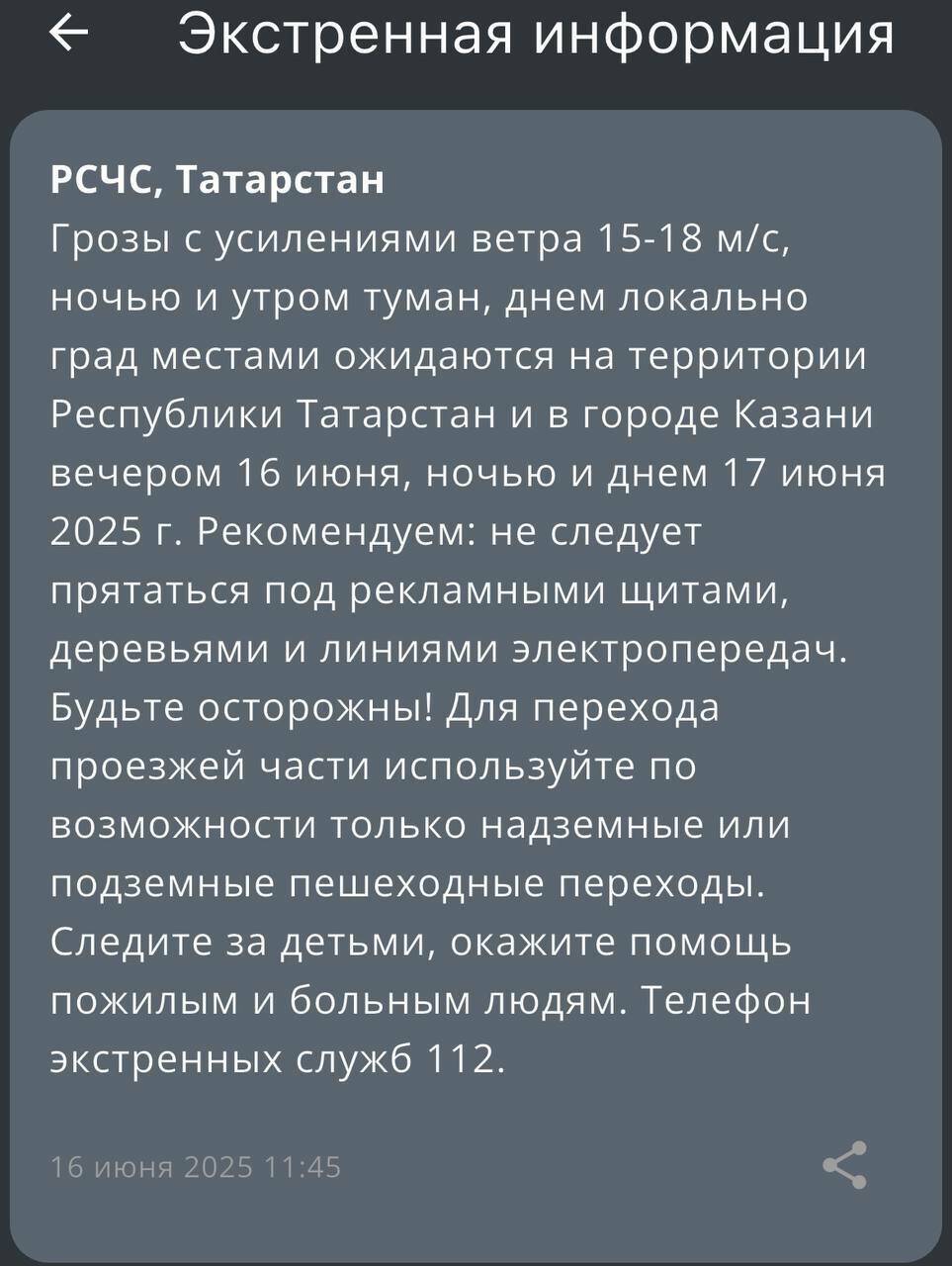 Татарстанцев предупредили о грозе в ближайшие сутки