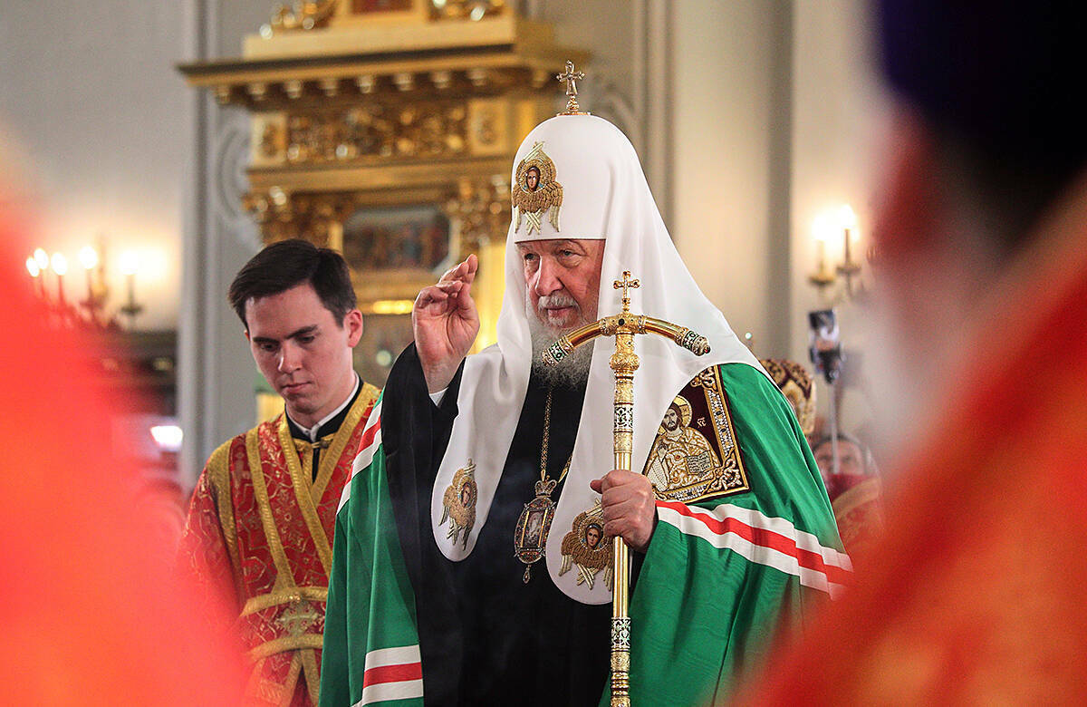 Патриарх Московский и всея Руси Кирилл возглавил службу в Казанском соборе