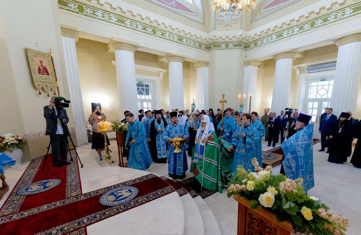 Патриарх Кирилл совершил малое освящение храма на Казанке