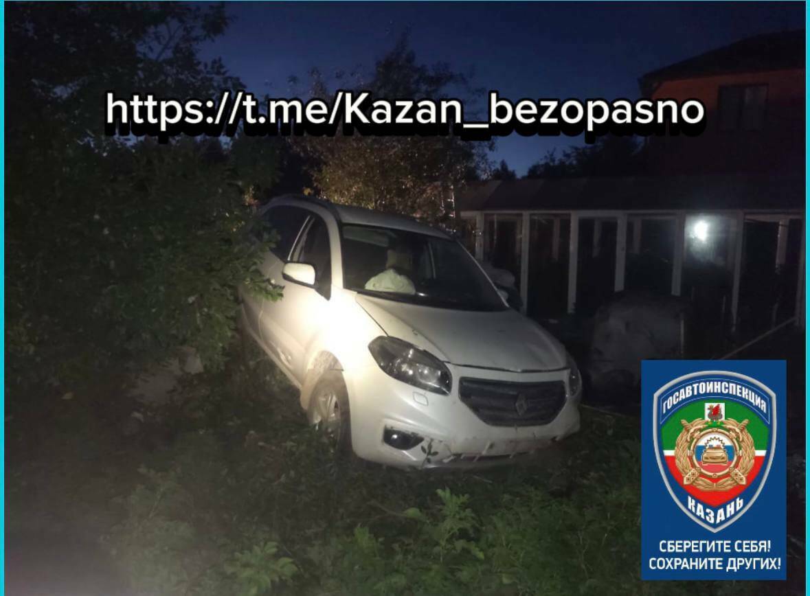 В Казани пьяный водитель иномарки вылетел с дороги на дачный участок и сбил хозяина дома
