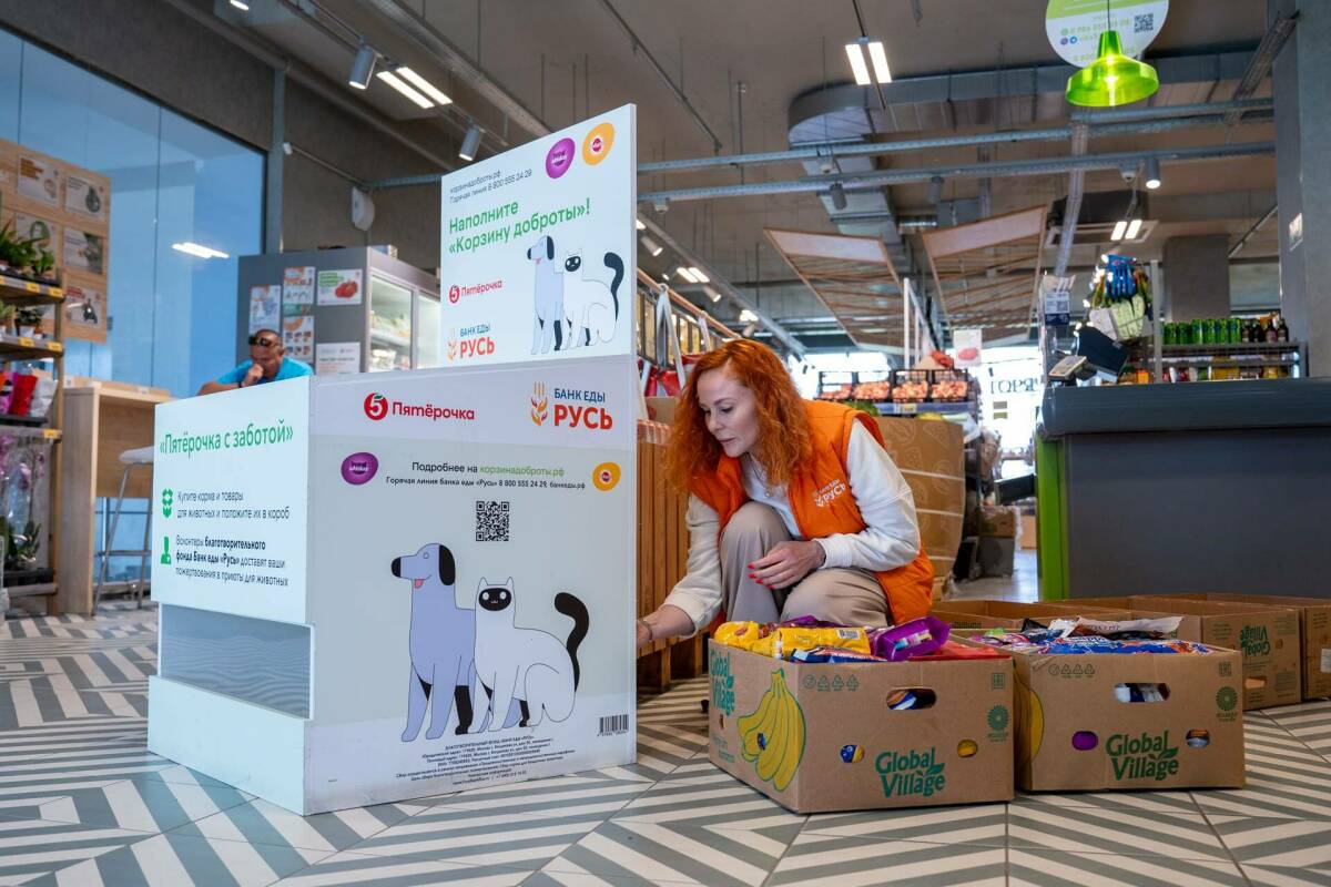 Благодаря проекту «Корзина доброты» 11,8 тонны корма переданы приютам для животных