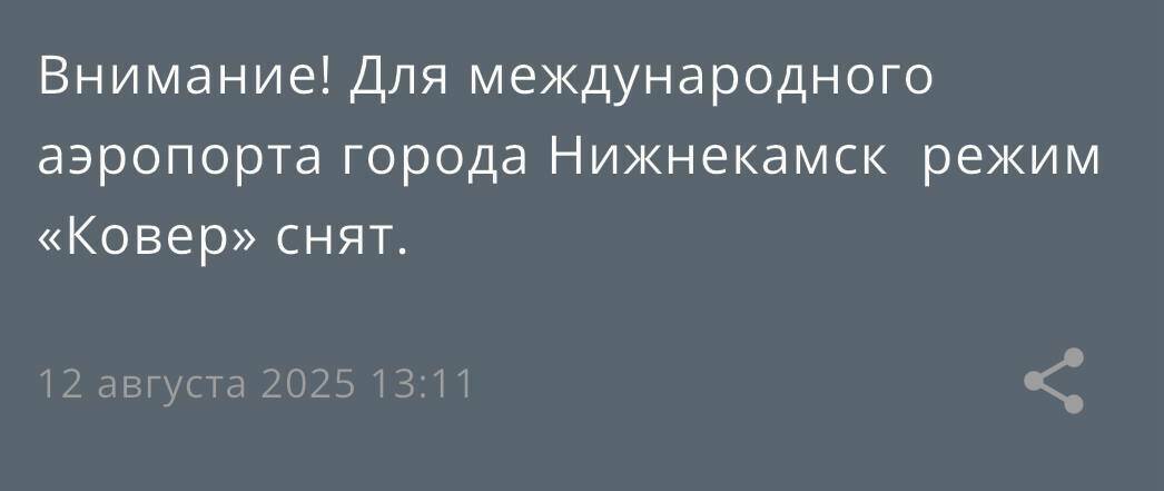 Росавиация сняла временные ограничения в аэропорту Нижнекамска