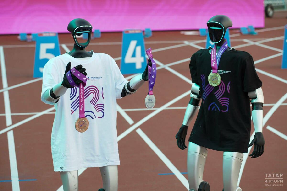 Забег роботов был устроен на чемпионате России по легкой атлетике в Казани