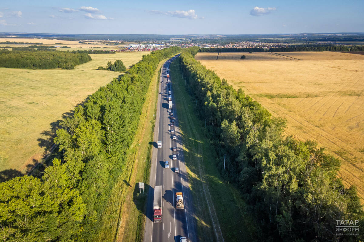 На трассе Казань – Оренбург в Татарстане перевели движение на обход села Сокуры