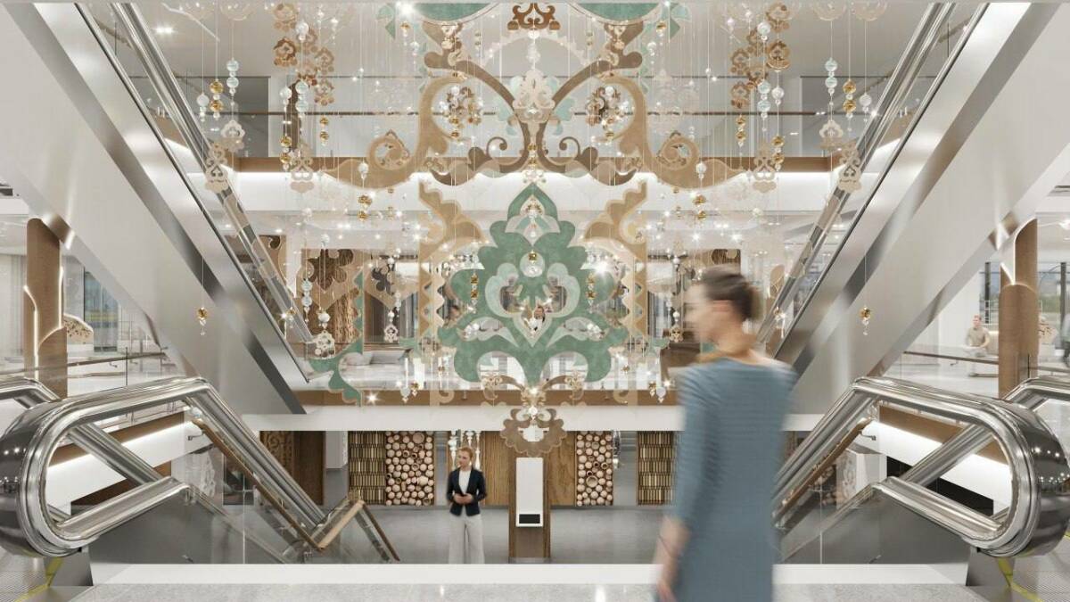 Обновленный ЦУМ в Казани украсит кинетическая скульптура с татарским орнаментом