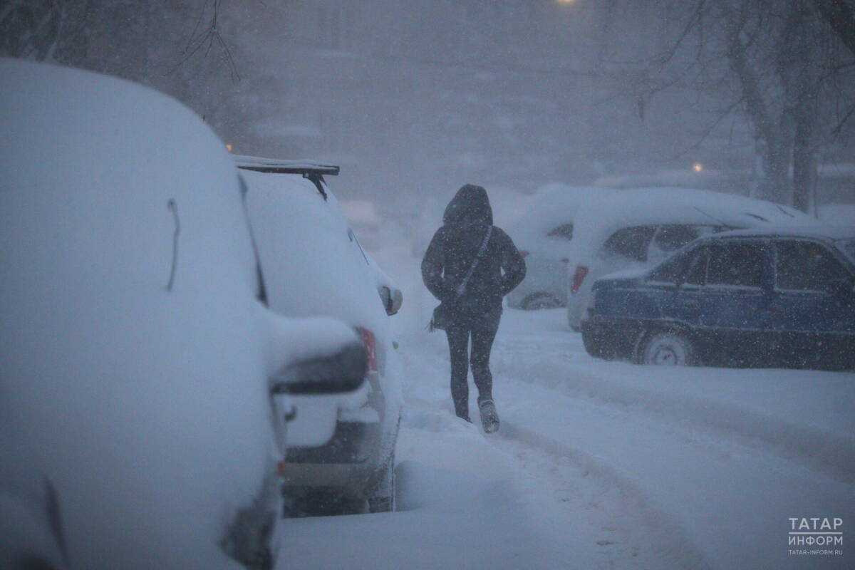 Снег, метель и гололед ожидаются в Татарстане 31 января