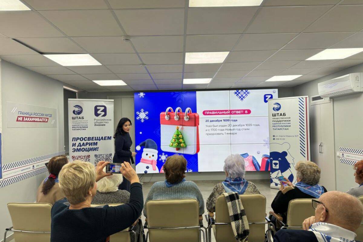 В рамках проекта «Старшее поколение» в Татарстане прошла лекция о новогодних традициях