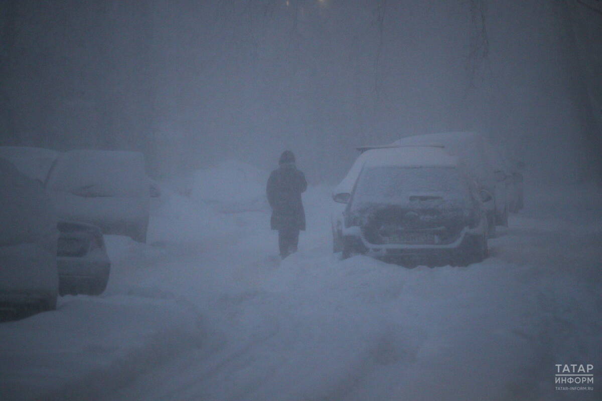 В Нижнекамском районе из-за метели ввели план «Буран»