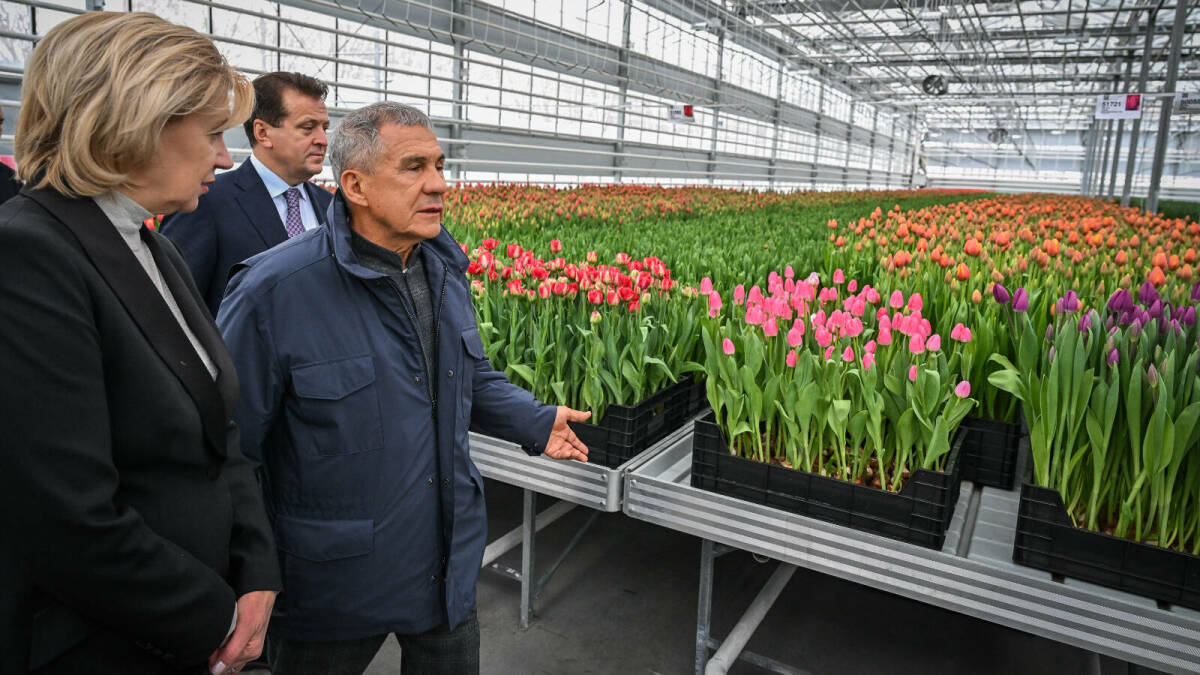 Минниханов осмотрел новую базу «Городского благоустройства» и теплицу «Горводзеленхоза»