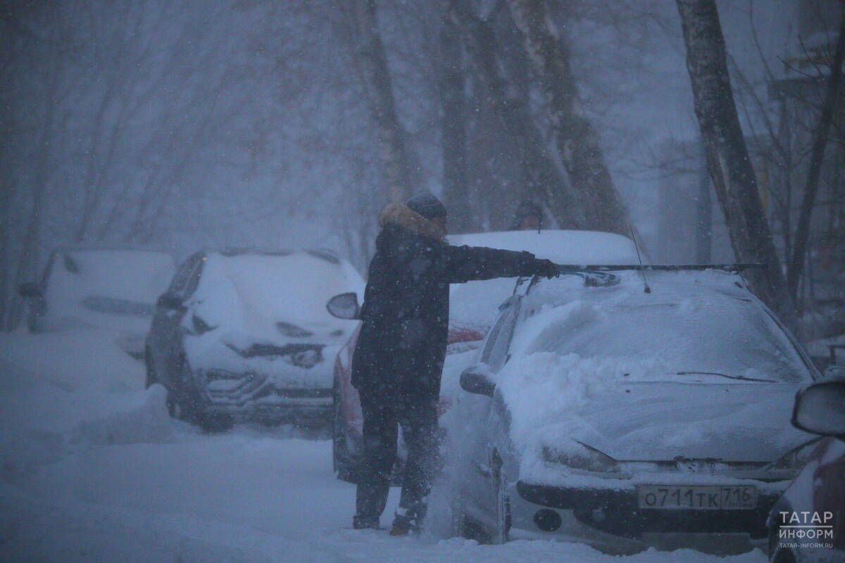 Гололедица, сильный снег и до -5 градусов ожидаются в Татарстане 15 февраля